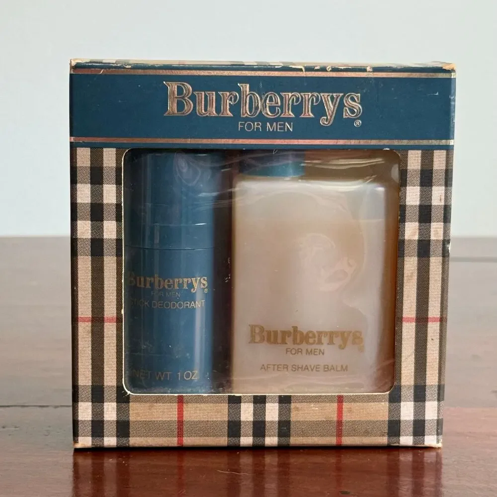 Vintage Burberrys for men After shave blam 2 fl oz/ deodorant 1 oz set in box